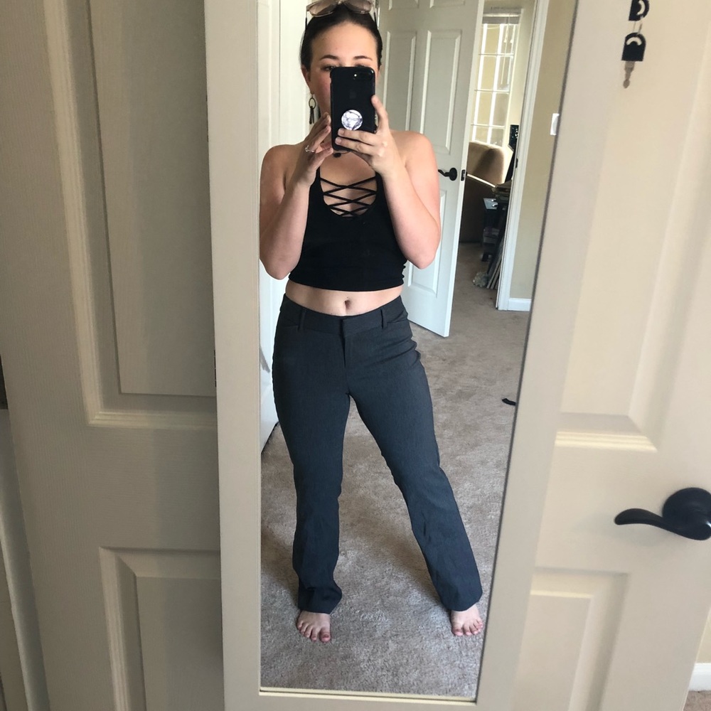Dark grey slacks